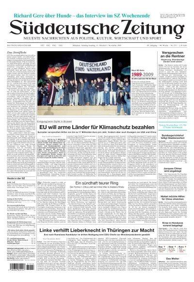 Sueddeutsche Zeitung vom 31.10.2009