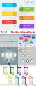 Vectors - Timeline Infographics 41