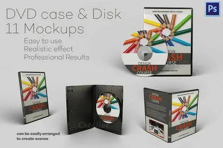 CreativeMarket - DVD case & Disk - 11 Mockups
