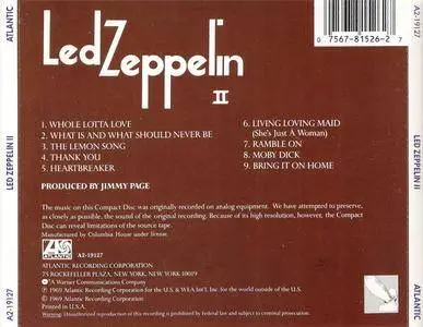 Led Zeppelin - Led Zeppelin II (1969) {1987 Atlantic A2-19127} **[RE-UP]**