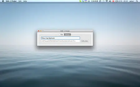 SHA-1 Finder v1.2 Mac OS X