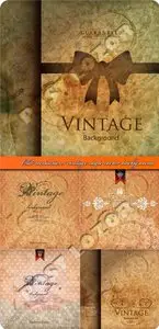 Old invitation vintage style vector background