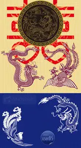 Chinese Illustrations - Birds and Dragons