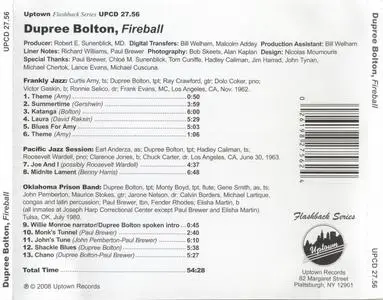 Dupree Bolton - Fireball (2008) {Uptown UPCD 27.56 rec 1962-1980}