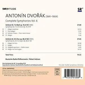 Pietari Inkinen, Deutsche Radio Philharmonie - Antonín Dvořák: Symphonies Nos. 7 & 8 (2024)