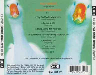 Paul Termos & Misha Mengelberg - Paul Termos Sessions Volume I (2003) {X-OR Records CD015}
