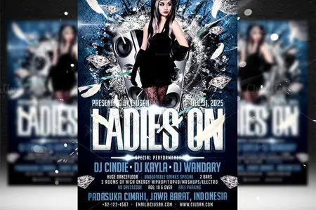 CreativeMarket - Ladies On Flyer Template