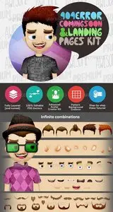 GraphicRiver 404 Page with Avatar Creator Kit