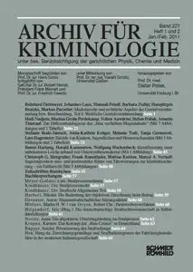 Archiv für Kriminologie Band 227 Heft 1 und 2 2011