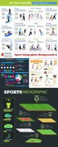 Vectors - Sport Infographics Backgrounds 8