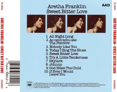 Aretha Franklin - Sweet Bitter Love (1982) [1989, Digitally Remastered Reissue]