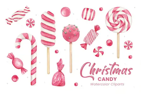 EE - Watercolor Christmas Candy 25WJRR6