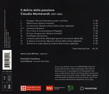 Anna Lucia Richter, Luca Pianca, Ensemble Claudiana - Claudio Monteverdi: Il delirio della passione (2021)