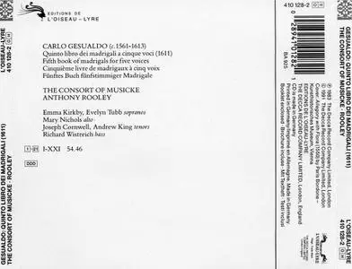 Anthony Rooley, Consort of Musicke - Carlo Gesualdo: Quinto libro dei madrigali (2007)