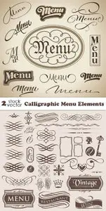 Vectors - Calligraphic Menu Elements