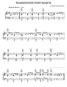 The Washington Post March - John Philip Sousa (Piano-Vocal-Guitar)