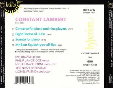 Lionel Friend, The Nash Ensemble - Constant Lambert: Piano Concerto & other works (2012)