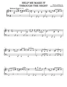 Help Me Make It Through The Night - Elvis Presley, Kris Kristofferson, Sammi Smith, Willie Nelson (Piano Solo)