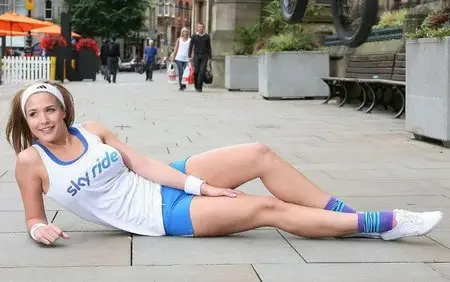 Gemma Atkinson - Launching Sky Ride in central Manchester