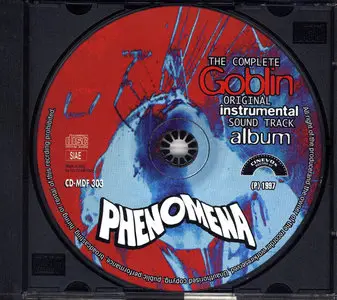 Goblin - Phenomena: The Complete Original Instrumental Sound Track Album (1985) Expanded CD Release 1997
