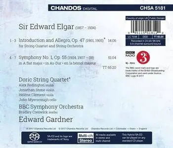 Doric String Quartet & Edward Gardner - Elgar: Symphony No 1; Introduction And Allegro (2017)