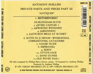 Anthony Phillips - Private Parts & Pieces Part III: Antiques (1982)