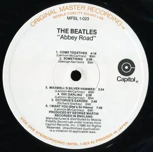 The Beatles - Abbey Road {MFSL} Vinyl Rip 24/96 NEW RIP-NEW RIG