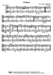 MozartWA - 12 Duets (No. 8: Allegro)