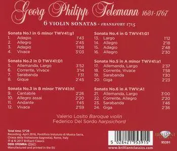 Federico del Sordo & Valerio Losito - Telemann: 6 Violin Sonatas (2017)