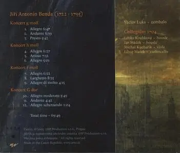 Václav Luks, Collegium 1704 - Jiří Antonín Benda: Harpsichord Concertos (2005)
