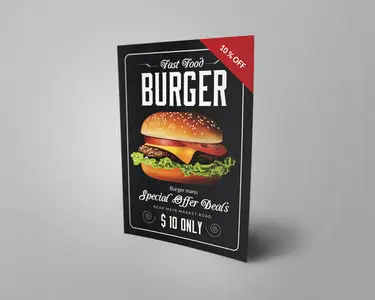CreativeMarket - Double Sided Fast Food Flyer