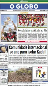 Jornal O Globo - 28 de fevereiro de 2011