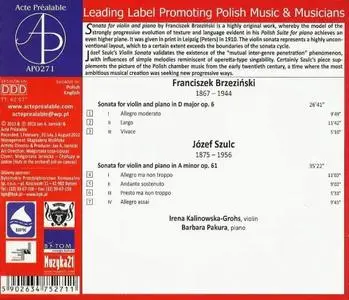 Irena Kalinowska-Grohs, Barbara Pakura - Brzeziński, Szulc: Violin Sonatas (2013)