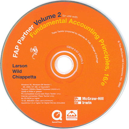 Fundamental Accounting Principles 16 edition Vol-2a CD-Rom Tutorials