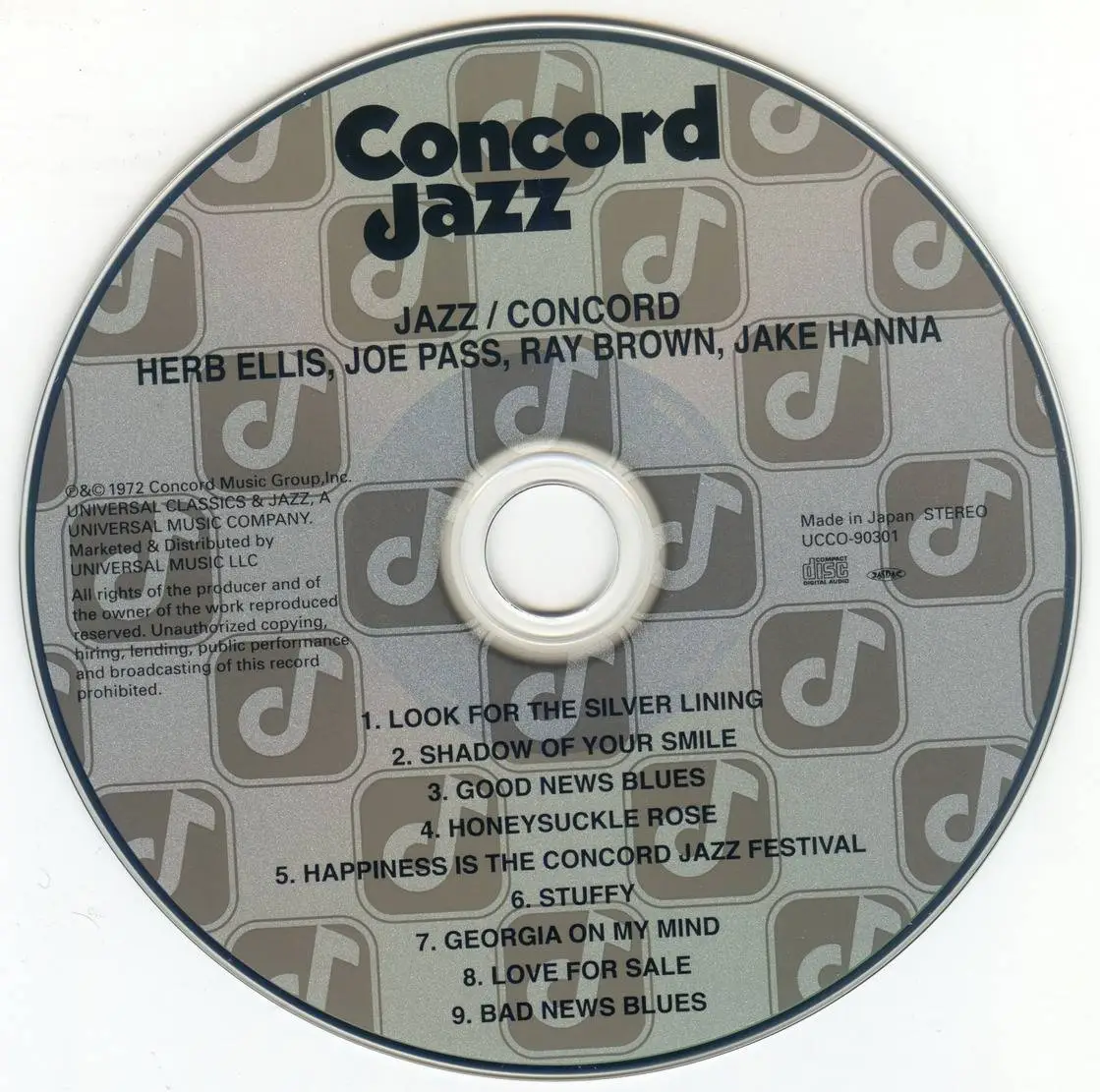 Herb Ellis, Joe Pass, Ray Brown, Jake Hanna Jazz / Concord (1972