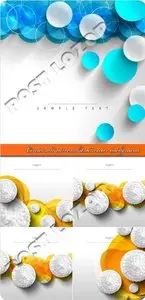 Circles and curves abstract vector background