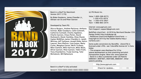 PG Music Band-in-a-Box 2017 Build 170 macOS