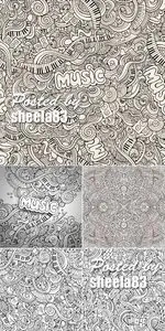 Abstract Sketch Backgrounds Vector