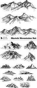 Vectors - Sketch Mountains Set