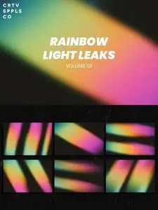 Rainbow Light Leaks Textures Vol. 03