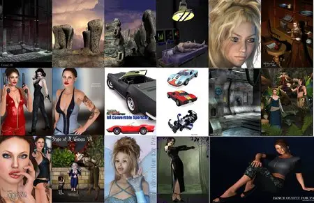 3D models Collection for Daz3D & Poser vol.4