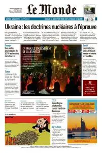 Le Monde du Mercredi 28 Septembre 2022