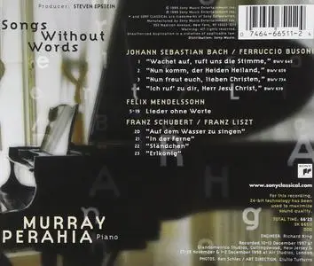 Murray Perahia - Songs Without Words (1999)