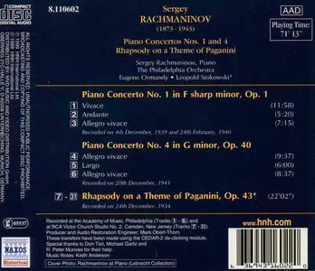 Rachmaninov: Piano Concertos Nos. 1 - 4; Rhapsody on a Theme of Paganini (1999)