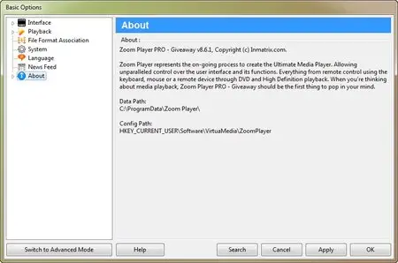 Zoom Player Pro 8.6.1