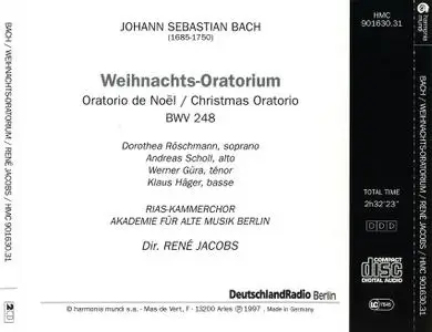 Rene Jacobs, Akademie fur Alte Musik, Berlin RIAS Chamber Choir - Johann Sebastian Bach: Weihnachts-Oratorium (1997)