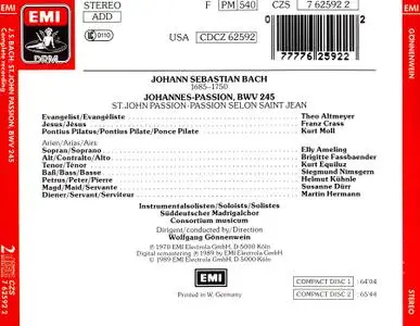 Wolfgang Gönnenwein, Consortium musicum, Süddeutscher Madrigalchor - Bach: Johannes-Passion (1989)