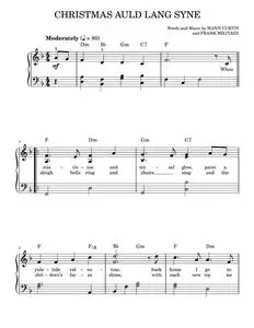 Christmas Auld Lang Syne - Bobby Darin, Hoagy Carmichael (Easy Piano)