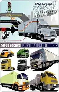 Stock Vector: illustration of trucks