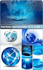 Background with globe 3 - Stock Vector